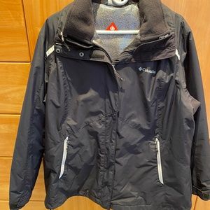 Columbia Interchange Omni-Heat Women's Black/White trim Performance Coat 1X